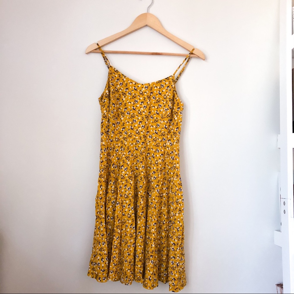 Yellow floral dress